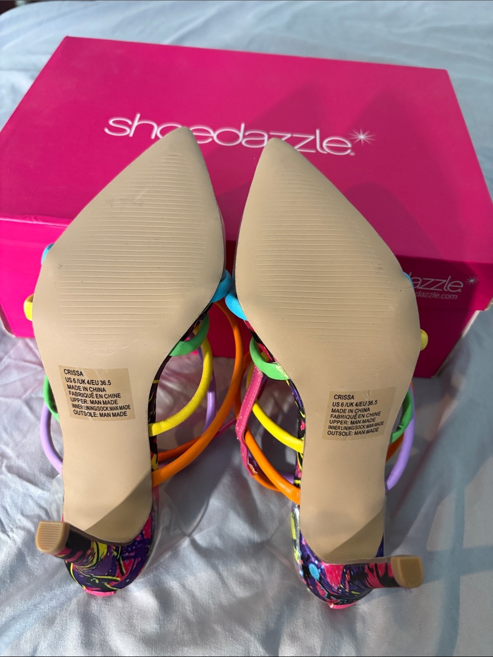 Shoe Dazzle Multicolor Strappy Stiletto Sandal - Women's - Picture 3 of 4